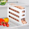 Eierspender Kühlschrank für 30 Eier, Eierhalter Kühlschrank mit großem Fassungsvermögen, platzsparender Kühlschrank Organizer Eier, ideal für die Aufbewahrung von Eiern, für eine ordentliche Kücheg, W