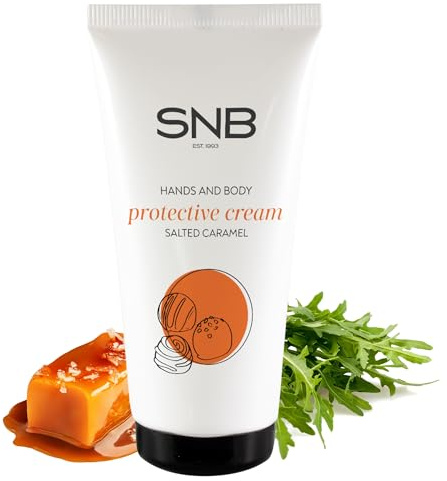 SNB Professional Hände und Körper Creme 50ml mit Salziges Karamell und Rucola-Extrakt | Handpflege & Körperpflege | Für sehr trockene und rissige Haut | Mit 94% natürlichen Inhaltsstoffen
