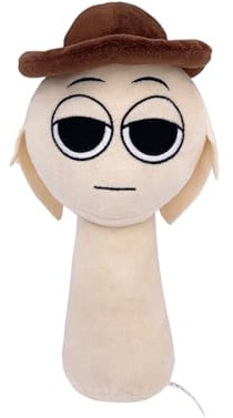 Benolls Sprunki Plushies Merch,Sprunki Plush Toys,Soft Stuffed Animal Pillow Figure Doll Christmas Birthday Gifts for Adult Kids (Light Grey)