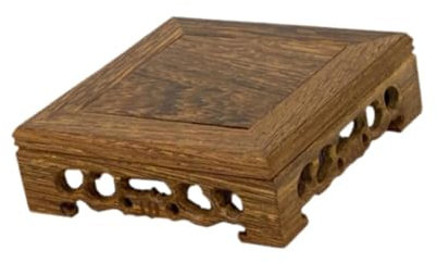 KESOTO Holzsockel für Bonsai Und Teekanne, Quadratischer Präsentationsständer, 10 cm X 10 cm X 3.8