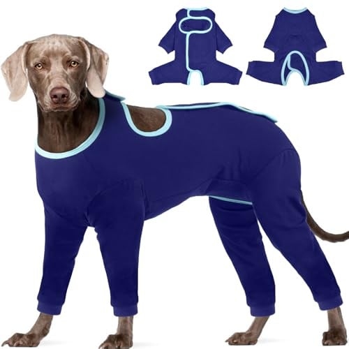 IECOii Hundebody nach OP, Genesungsanzug Hund mit Leckschutz, Wundschutzanzug für Rüde und Hündin nach Kastration, Alternative zum Hundetrichter, Größe 3XL, Blau