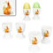 MamboCat Osterfreude Lot de 6 coquetiers ronds en porcelaine avec pied pour 6 personnes Pour l'œuf doux ou dur au brunch et au buffet