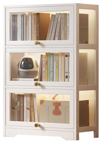 Poxvythb Showcase for Collection,étagères de Vitrine de curiosités, Collection Vitrine Vitrine, de curiosités Armoire de vitrine de Figurine Armoire(60x 33 x 106 cm, 3 Couche, Blanc)