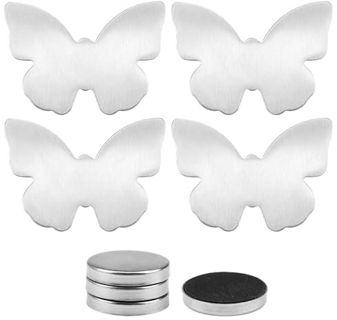 4 Pièces Poids de Nappe Magnétique, 53g Poids Nappe de Table Exterieur, Poids pour Nappe, Poids de Nappe en Acier Inoxydable Extra Lourd pour Exterieur, Pique Nique, Fête, Jardin, Intérieur