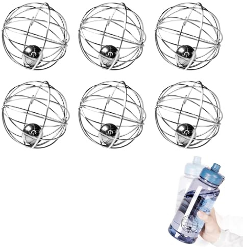 SNAIL GARDEN 6 Pcs Shaker Balls, Double Structure Stainless Steel Protein Mixing Ball for Shaker Bottles and Liquid Mixing