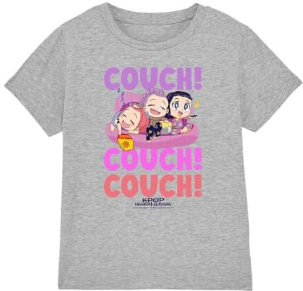 Kpop Demon Hunters Unisex Kids Kpop Demon Hunters - Huntrix Couch Couch Couch Kids T Shirt T-Shirt (Pack of 1)