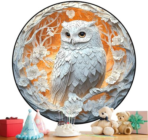 150-teiliges Eulen-Hartholz-Puzzles für Erwachsene, anspruchsvolle Jigsaw Kunstwerke, Präzisions- -Schnitt, dekoratives Puzzlespiel | Starr Erwachsene, Geschenk La M