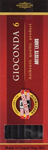 Koh-I-Noor Negro 3 Hard Craies Dures pour Porte-mine 5.6mm Diamtre 120mm - Noir