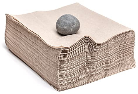 Plantvibes® 100 hochwertige Papier-Servietten, umweltfreundlich, 100% biologisch abbaubar, 33x33cm