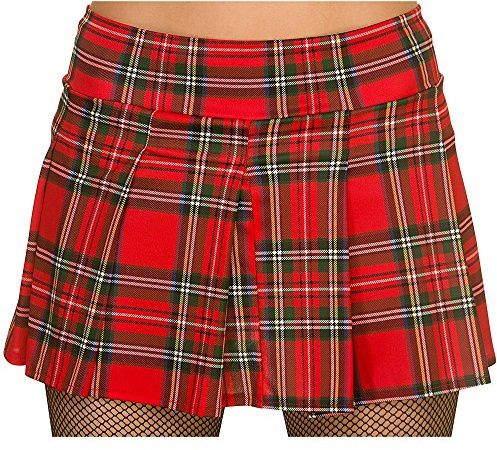 Wicked Costumes Adult Ladies 80's Tartan Punk/School Skirt