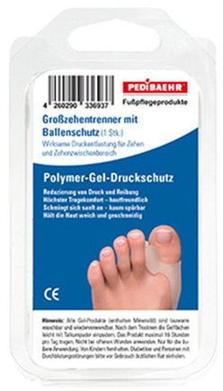 PediBaehr Großzehentrenner mit Ballenschutz, Druckschutz, am Großzeh und Ballen, Hallux Valgus, 1 Stück
