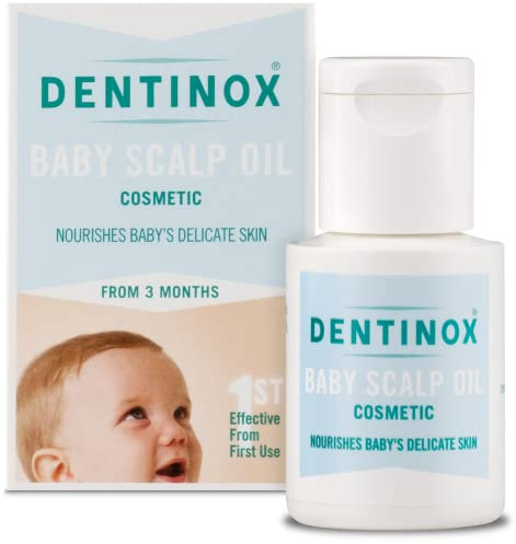 Dentinox Baby Scalp Oil – Moisturises& Nourishes Dry Skin – with Chamomile, Rosehip & Vitamin E – 3 Months & Upward (30ml)