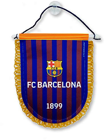 Grand drapeau FC Barcelone N° 2 - Produit sous licence - Dimensions 22 x 16 cm - 100 % acrylique