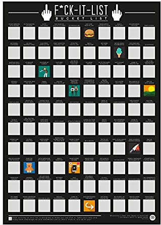 Gift Republic F*ck-it-Liste Rubbelposter A2 Größe (42 x 59,4 cm)