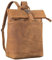 STILORD 'Hudson' Vintage Rolltop Rucksack Leder mit Laptopfach 13,3 Zoll, Fahrradrucksack Kurierrucksack für Damen und Herren, Farbe:tan - dunkelbraun