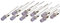 10 x 5 mm LED zum Einlöten für Knopf Tacho Cockpit Instrumenten Beleuchtung Umbau12V rot