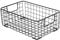 Luxshiny Black Wire Storage Basket, Iron Fruit and Vegetable Organizer with Drainage Mesh and Handle Holes, Multipurpose Kitchen and Home Storage Basket (12.20 X 7.87 X 4.33 Inches)