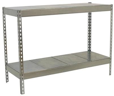 Simon Rack SimonTaller Industrieregal, 900 x 1500 x 450 mm, 400 kg Biegepunkt, 2 Regalböden, Metallregale, verzinkt