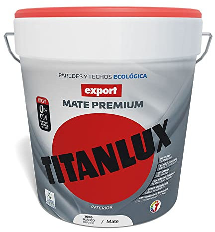 PINTURA VINÍLICA LAVABLE EXPORT BLANCO DECORACIÓN 15l TITANLUX F31110015