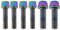 6 Stücke Fahrrad Stem Schraube Titan-Beschichtung M5*20mm M6*20mm Schrauben Set für Rennrad MTB Vorbau (Mehrfarbig)
