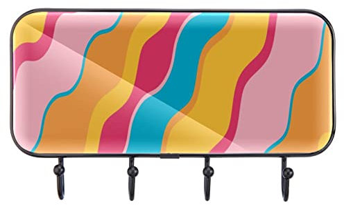 Paleta de colores para pastel, pintura arcoíris, ganchos adhesivos personalizados, ganchos para toallas, ganchos de pared para cocina y baño