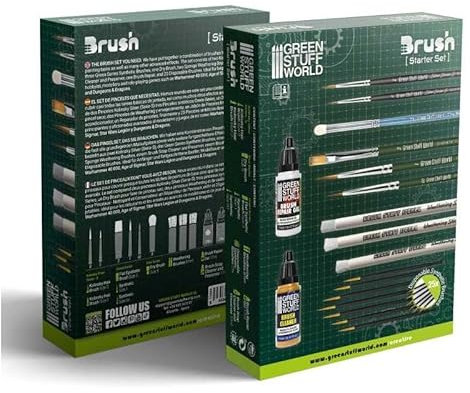 Green Stuff World for Models & Miniatures Hobby Brush Starter Set 11644