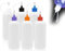 KAPSING 6 Stück Applikator Flaschen Set, 100ml Nadelspitzen Kleberflasche, 6 Farben Nadelflaschen Präzisionsspitzen-Applikator, Squeeze Flaschen für Nachfüllkleber Nähmaschinenöl