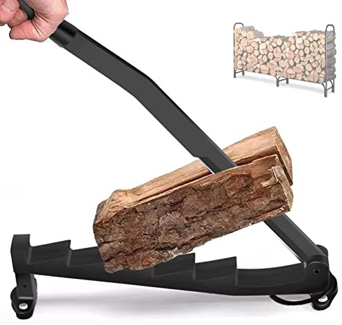 Cast Iron Manual Log Splitter, Carbon Steel Wall Mounted Firewood Kindling Splitter for Wood Cast Iron Manual Log Splitter Hand Sturdy Firewood Cutter