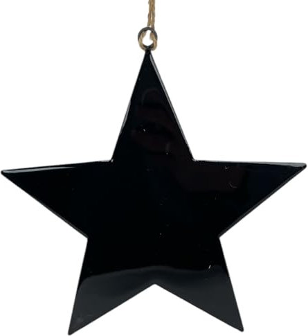 Dadeldo Living & Lifestyle Stern Dekohänger Metall schwarz 15cm Weihnachtsdeko