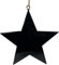 Dadeldo Living & Lifestyle Stern Dekohänger Metall schwarz 15cm Weihnachtsdeko