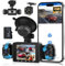 Hodozzy 4 Canaux 1080p Dashcam Voiture, 360° Avant, Arrière, Gauche et Droite Dash Cam Caméra avec Enregistrement en Boucle, Vision Nocturne, Capteur G, Mode Parking, Détection de Mouvement+ Carte TF