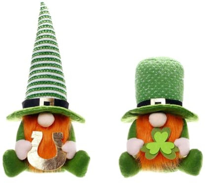 Zyeatary . Patricks Day-Dekorationen - Patricks Day-, Zwerg-PlüSch, GrüN, Irische Kobold-Puppe, Kobold-Figur