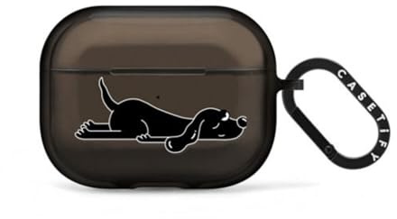 CASETiFY Impact Airpods Pro (1./2.) Hülle mit Ring – Schlafender Hund – Schwarz