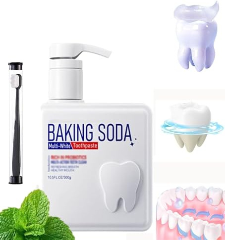 Baking Soda Oral Health Toothpaste,Intensive Whitening Toothpaste for Sensitive Teeth & Stain Removal,Oral Care and Fresh Mouth (1)