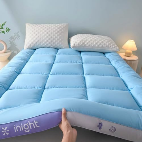 HLTQL DüNne Matratze Matratzen-Topper Weich Komfortpaket FüR GäStebett,Bodenbett, Camping, Studentenzimmer Verbessert Vorhandene Matratzen(4,90x200x10cm)
