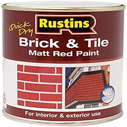 RUSTINS BRITW500 Quick Dry Brick and Tile, 500 ml, Matt Red