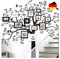 Grandora Wandtattoo XXL Baum Vögel I braun (BxH) 200 x 195 cm I Wohnzimmer Schlafzimmer Flur Sticker Aufkleber selbstklebend Wandsticker Wandaufkleber W5480