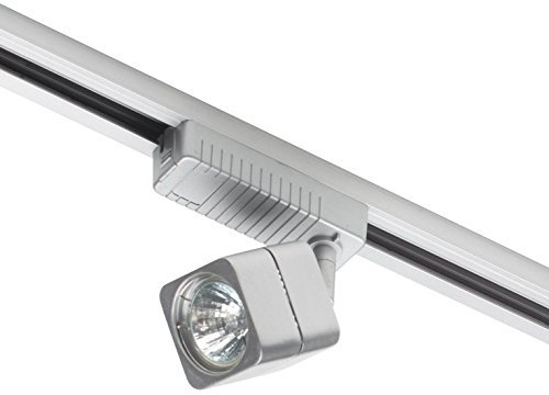 Litecraft Track Light Spotlight Head MR16 Adjustable Square Fitting - Silver