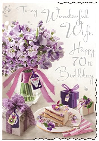 to My Wonderful Wife with Love on Your 70th Birthday Card ~ Loving Words