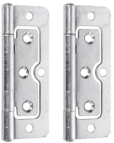 10x Pairs of Quality Zinc 4/100mm Large Hurl Hinges - Cupboard/Cabinet Flush Door Hinges