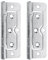 10x Pairs of Quality Zinc 4/100mm Large Hurl Hinges - Cupboard/Cabinet Flush Door Hinges