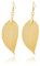 Selia farbenfrohe Sommer Trend Ohrringe in Blatt Optik - Elegant floral hängende BOHO Hängeohrringe - Natürliche bunte Hippie Beach Earrings für Damen (Gold)