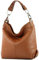 modamoda de T168 Sac à bandoulière, sac porté épaule, en cuir, fabriqué en Italie, cognac, M