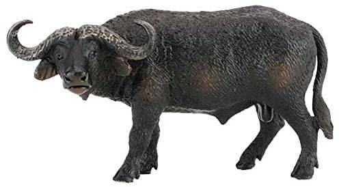 Tnfeeon Figurita de búfalo de Juguete, Mini Plastico Figurita de búfalo en Miniatura de educación temprana Realista Juguetes para niños