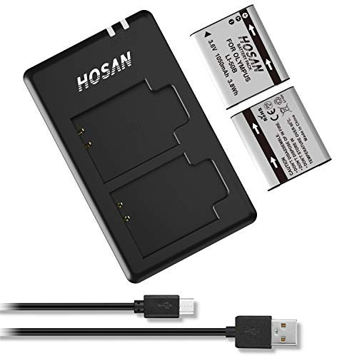 HOSAN LI-50B Akkus für Olympus Li-50B for Pentax D-Li92 and for Ricoh DB-100 Olympus SP-720UZ, SP-800UZ, SP-810UZ, Olympus SZ-10, SZ-12, SZ-15, SZ-16, SZ-20, SZ-30MR, SZ31MR