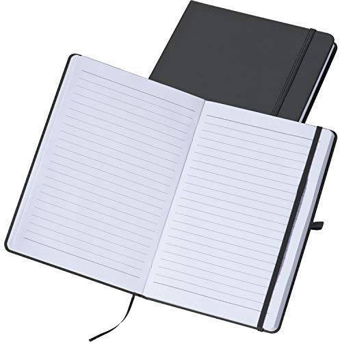 Notizbuch / DIN A5 / 160 Seiten / liniert / PU Hardcover / Farbe: schwarz