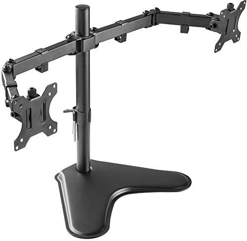 RICOO Support PC 3 écrans TS7311 Orientable Inclinable Moniteur 13-27 Pouces (33-69cm) Fix ation PC sur Pied pour Bureau VESA