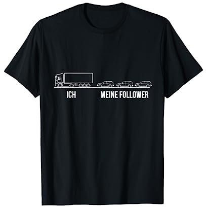 Lustiger Lkw Fahrer Trucker Lastkraftwagen Truck - T-Shirt mit Rundhalsausschnitt, Schwarz, S, Unisex, Kurzarm, T-Shirt