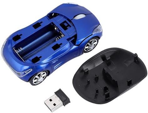 Souris sans Fil USB Mignonne, Mini Machine à Souris en Forme de Voiture, Souris de Jeu USB Portable, Souris Optique avec récepteur USB pour PC Tablet Game Office
