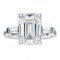 Michooyel 925 4ct Smaragd Verlobungsringe für Damen, Eheringbänder Sterlingsilber, Schmuck Smaragdschliff Weißer Zirkonia Diamant, Verlobungsring